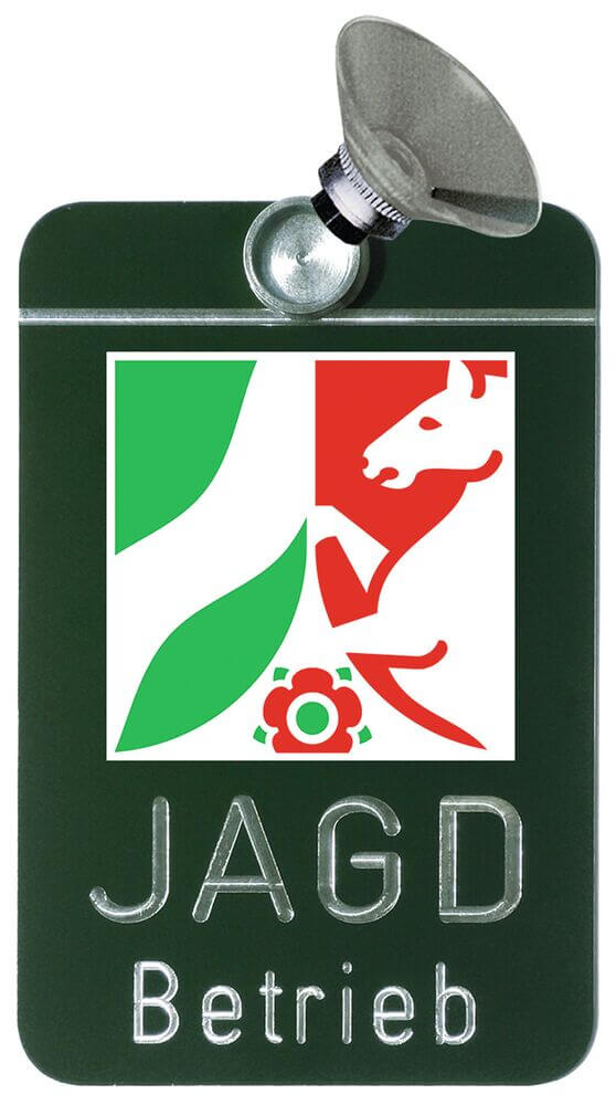 Magnet-Autoschild –  "Jagd Betrieb" (Bundesland wählbar)