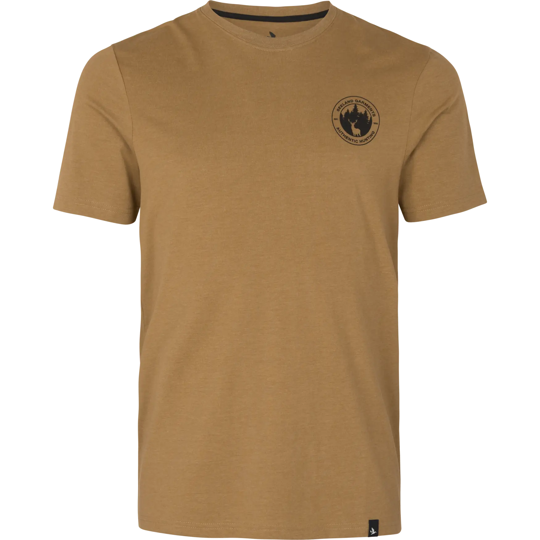 Seeland Saker Shirt in braun mit Frontprint