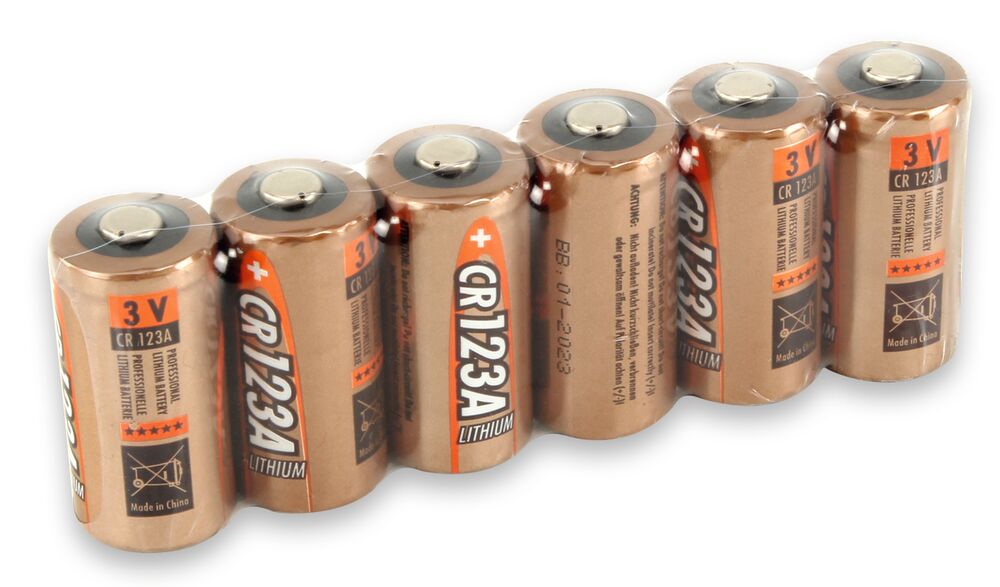 Red Alkaline Batterie 6er-Pack – CR123A