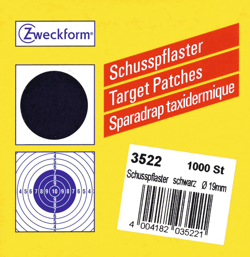 Schusspflaster schwarz Ø 19 mm