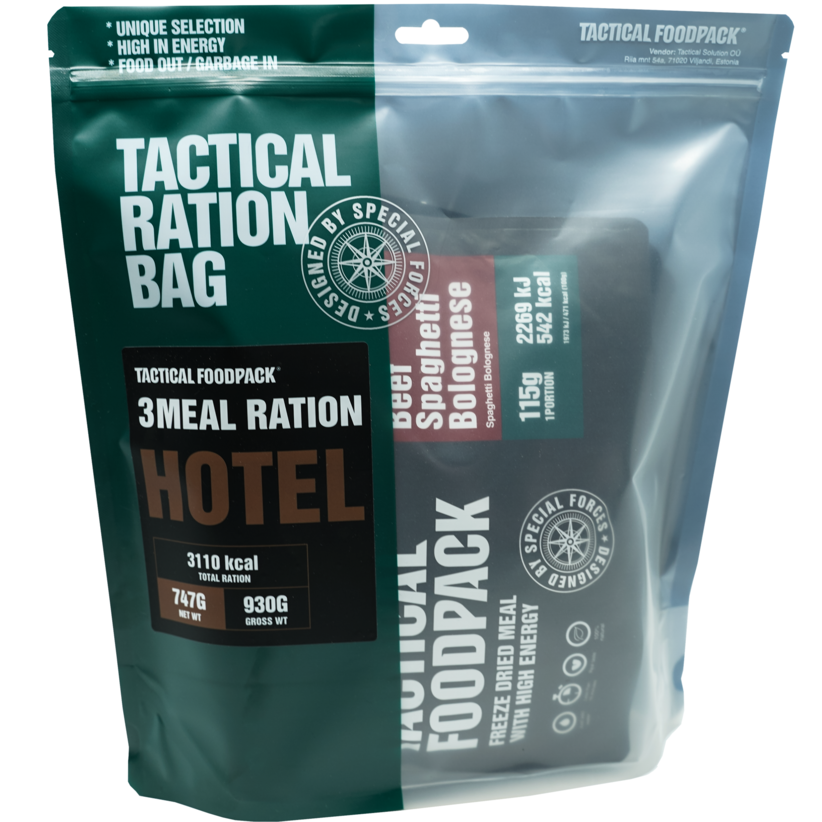 Tactical Foodpack – 3x Mahlzeiten Ration HOTEL 