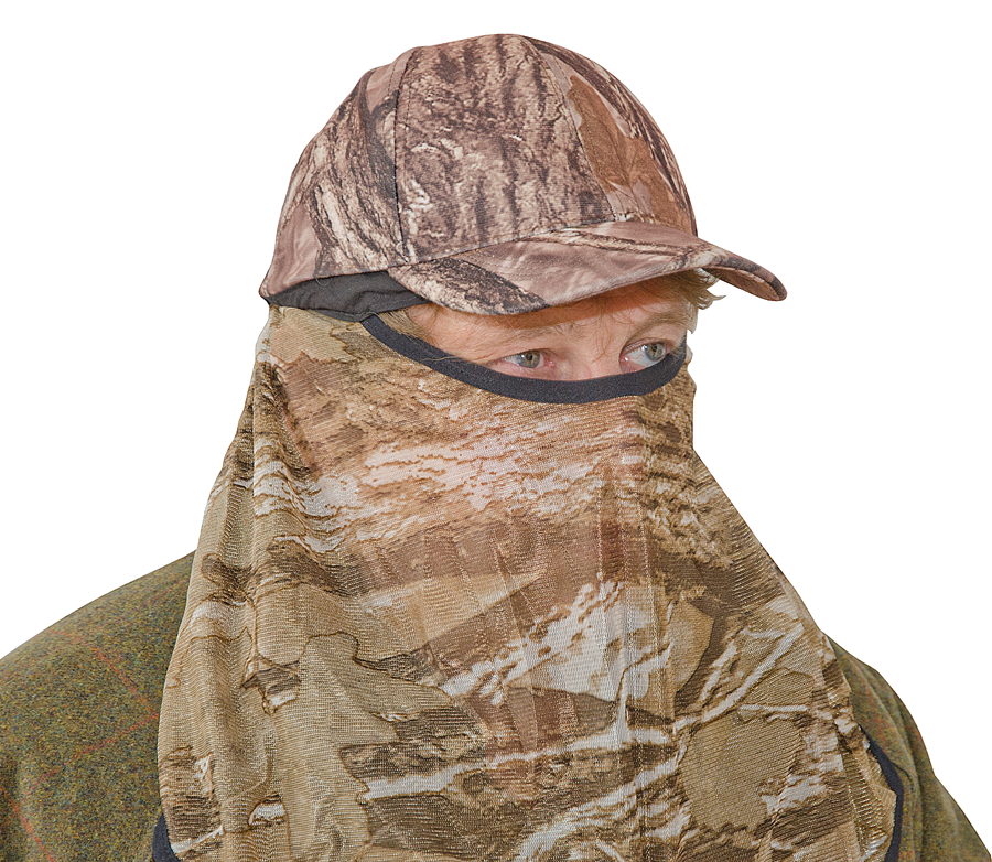 Camouflage Cap mit Gesichtsmaske
